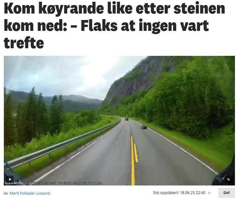 Veg gjennom rasutsett landskap
